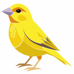 yellow bird with a flower