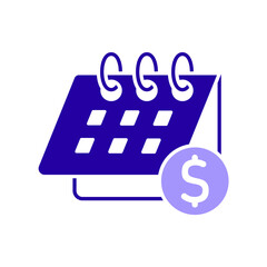 Icon a fiscal year, isolated against a clean background.