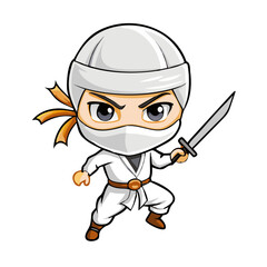 a cartoon ninja with a sword