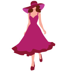 Woman in her summer outfit.