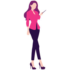 Woman teacher wearing high heels