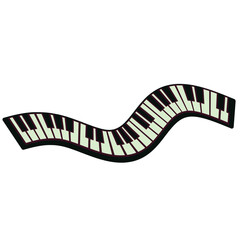 Wavy piano keys