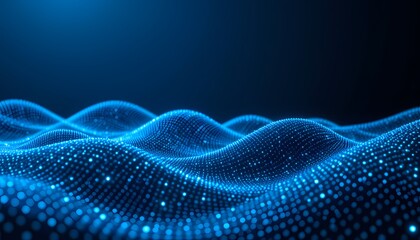 Abstract Blue Digital Wave Background, Futuristic digital wave, technology background