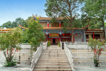 Ancient Chinese buildings on Mile Street, Yunnan, China.