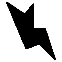 Lightning Bolt Power Glyph Icon
