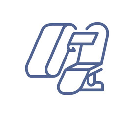 Outline medical equipment, modern technology for diagnosis of various disease, lineart pictogram, simple linear flat vector illustration isolated on white background.