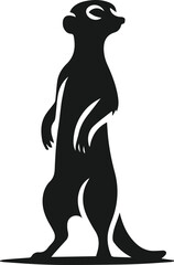 silhouette of a meerkat