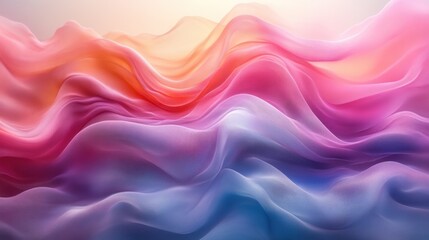 Obraz premium Abstract, vibrant, flowing fabric, soft light background