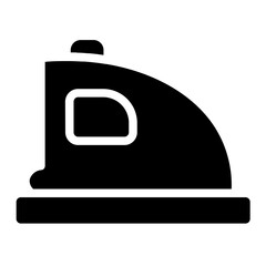 Iron Sewing Steam Glyph Icon