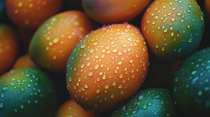 Golden green mangoes full flavor wallpapers