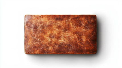 Realistic empty rectangular butcher block for kitchen and meat preparation