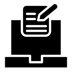 Blog Marketing Review Glyph Icon