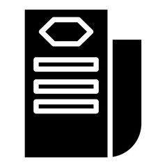 Newspaper Blog Journal Glyph Icon