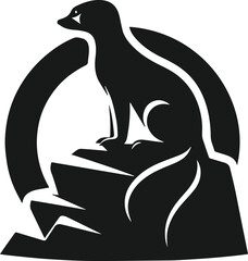 black silhouette of a meerkat