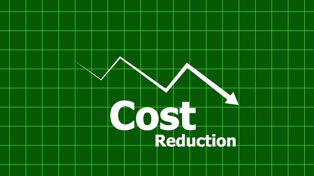 Cost reduction concept animation, corporate business efficiently save cost and company resources by reduction of unnecessary expenses.