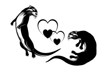 otter vector illustration 3