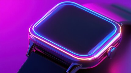 Smartwatch Neon Glow Studio Shot