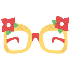 Yellow sunglasses toy hand drawn 