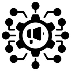 Advertising Technology Glyph Icon