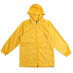 Yellow raincoat isolated on transparent background