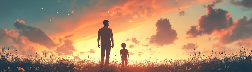 A father giving his son advice about life and growing up