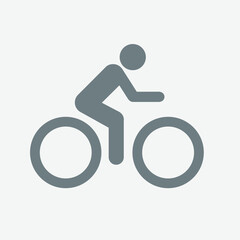 Cyclist relaxed icon, biking, leisure, exercise, outdoor, recreation, fitness, transportation, activity, healthy lifestyle.