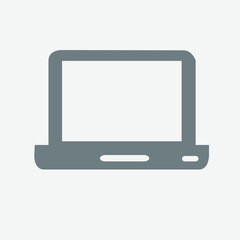 Laptop icon, computer, technology, portable, modern, device, digital, flat design.
