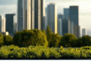 Fototapeta premium A futuristic city skyline with soaring skyscrapers, vibrant lights, and advanced technology illuminating the night.