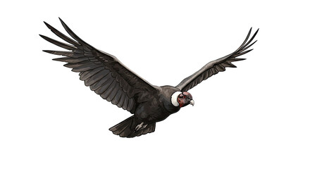 Obraz premium A Condor in Mid-Glide, With Emphasis on Its Expansive Wings and Majestic Demeanor