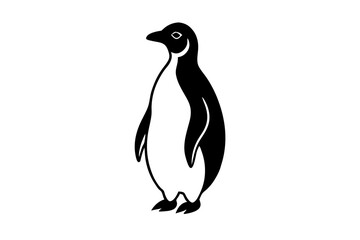 Fototapeta premium Penguin silhouette vector illustration