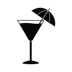 cocktail glass with cocktail