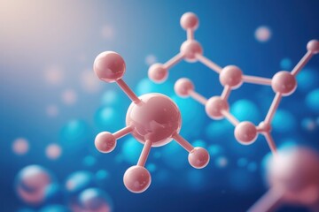 3d molecular structure showing atoms of carbon, hydrogen, and oxygen, a chemical model used in pharmaceutical research