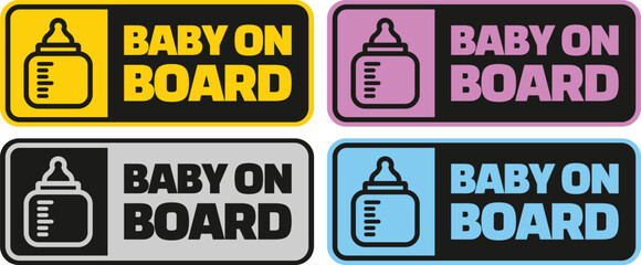 Obraz premium baby on board sticker sign part 2