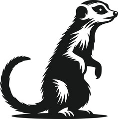 vector illustration of a meerkat