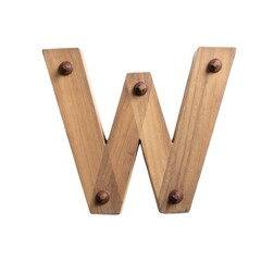 Weathered wooden letter w art rustic decor home warm atmosphere unique style