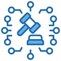 Regulatory Technology Blue White Icon