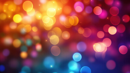 Colorful Bokeh Background with Vibrant Lights and Soft Focus Effects