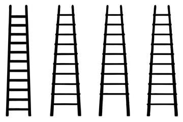 Ladder silhouette vector illustration