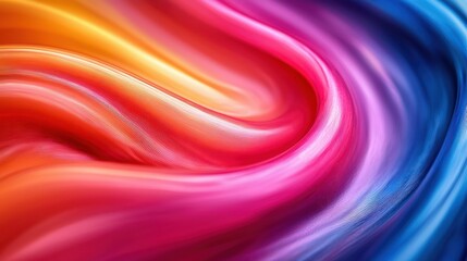 Obraz premium Colorful abstract waves blending in vibrant motion