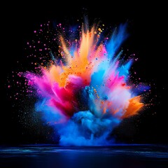 Colorful explosion of pigment in vibrant hues. Culture and Religion.