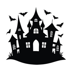 halloween house vector illustration