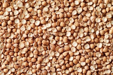 Fototapeta premium A close up of a scattered pile of beige seed husks