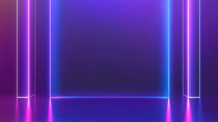 Neon light architectural stage