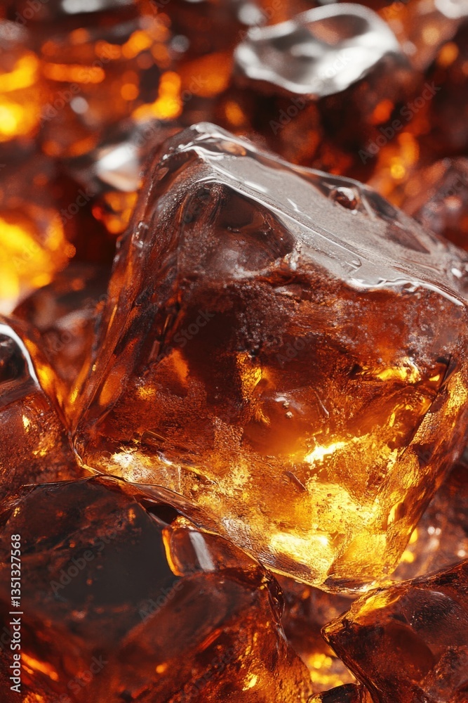 Poster a collection of ice cubes piled high on top of each other, perfect for capturing the chill of a cold