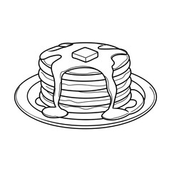 Sandwich coloring page line art 