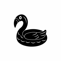 creative details Flamingo Pool Float Icon vector illustration
