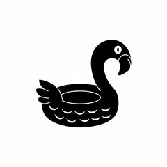 creative details Flamingo Pool Float Icon vector illustration
