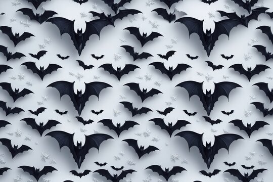 Spooky Halloween pattern repeating ghoulish figures
