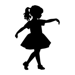 Elegant ballerina silhouette in a graceful dance pose, perfect for artistic and lifestyle designs.