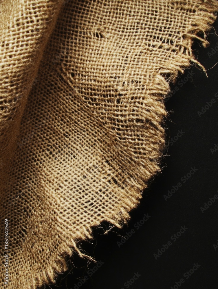 Poster A detailed view of the texture and pattern of burlock fabric